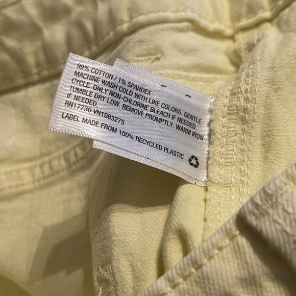 Universal Thread Women Highest Rise Midi Short Size 6 Yellow Cotton NEW Stretch - Picture 3 of 4